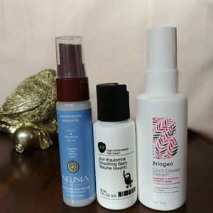 Neuma, Briogeo, and N4 Hair Smoothing Deluxe Sizes